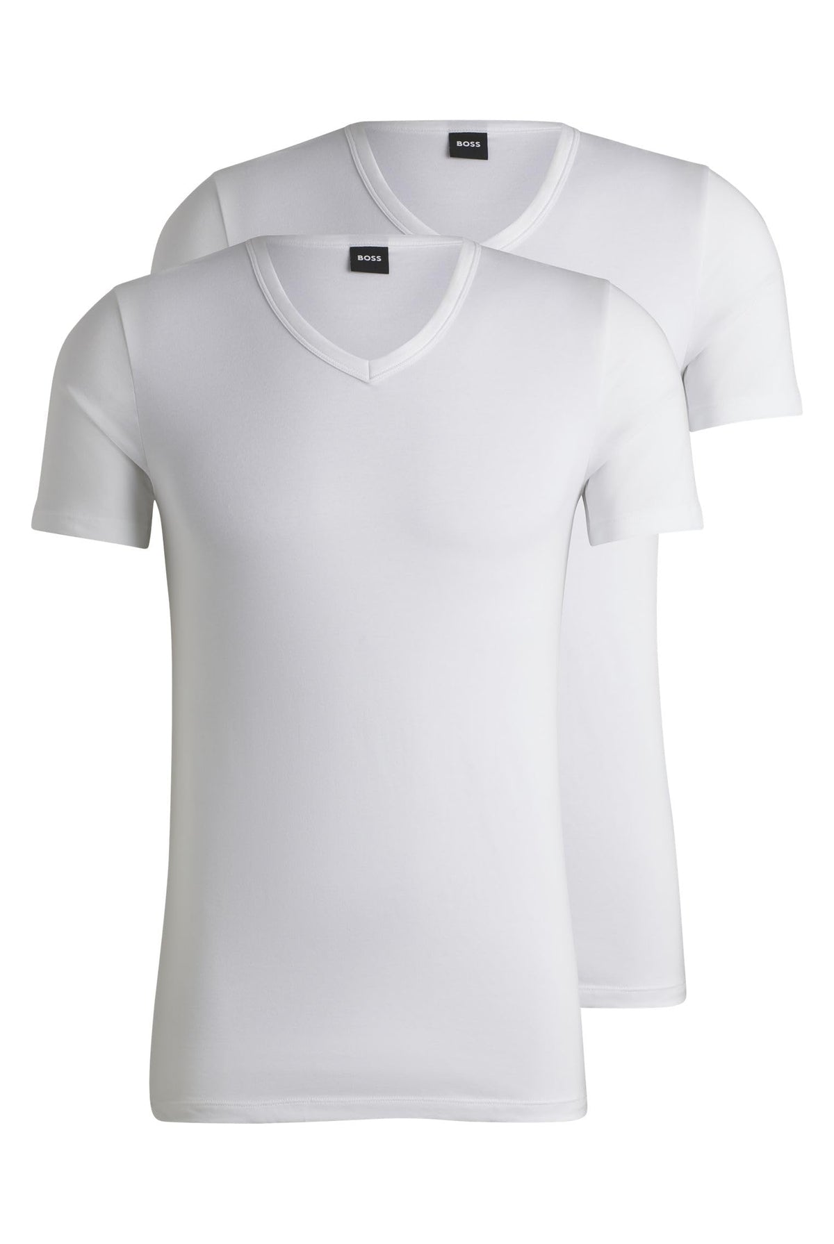 BOSS Mens TShirtVN 2P Modern Two-Pack of Slim-fit Underwear T-Shirts in Stretch Cotton