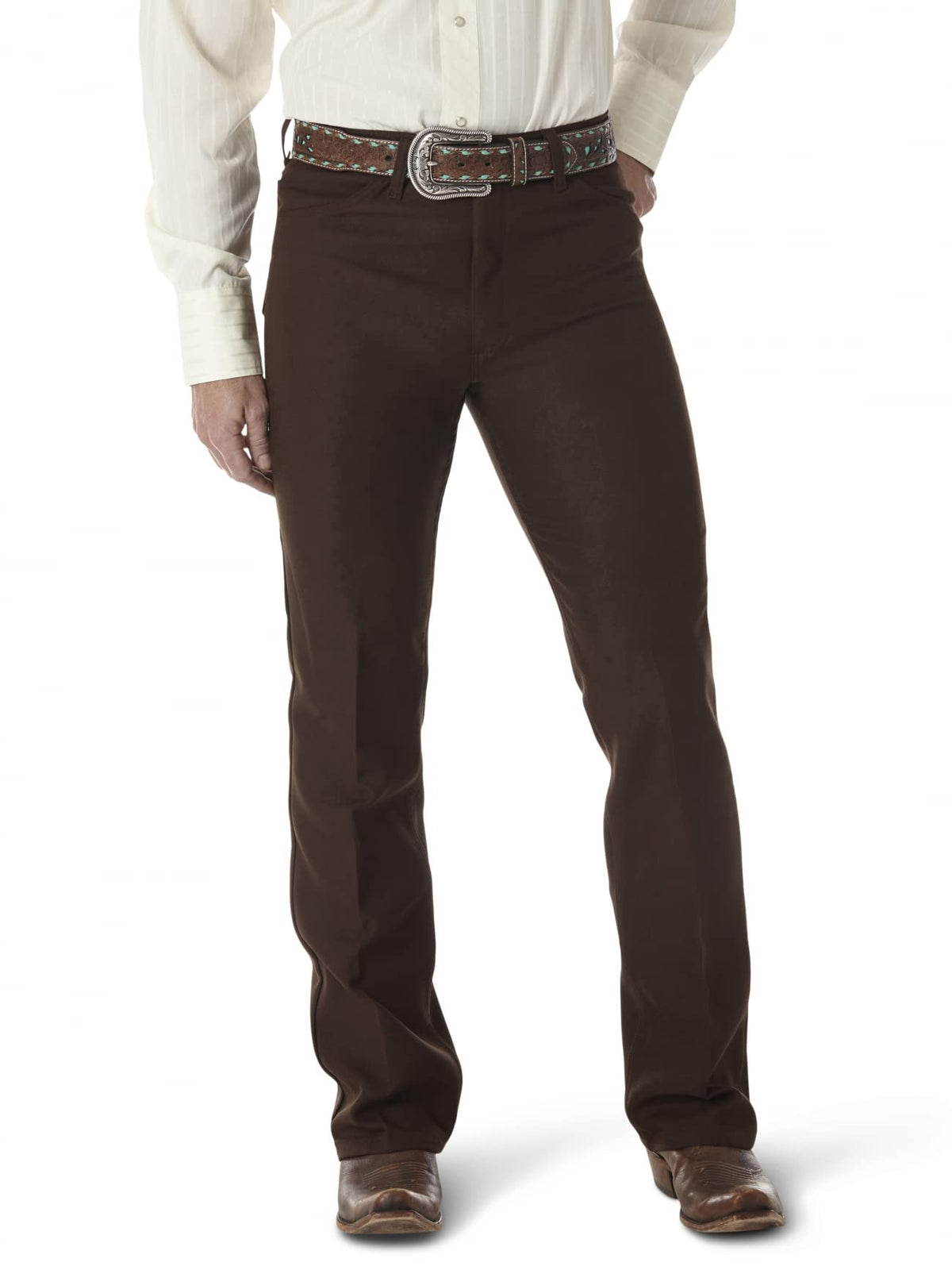 Wrangler mens Wrancher Dress jeans, Brown, 38W x 32L US