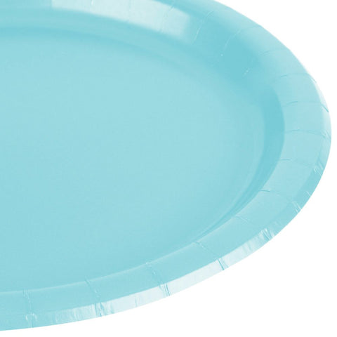 Robin's Egg Blue Round Paper Plates - 8.5" (Pack Of 20) - Perfect For Parties, Celebrations & Picnics