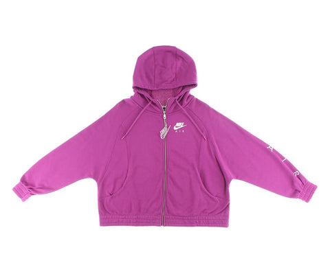Nike Air Full-Zip Fleece Womens Active Hoodies Size Xl, Color: Berry/White-Purple