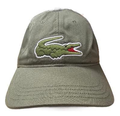 Lacoste RK9871 51 316 Big Croc Design Olive Green Adjustable Strap Men's Cap