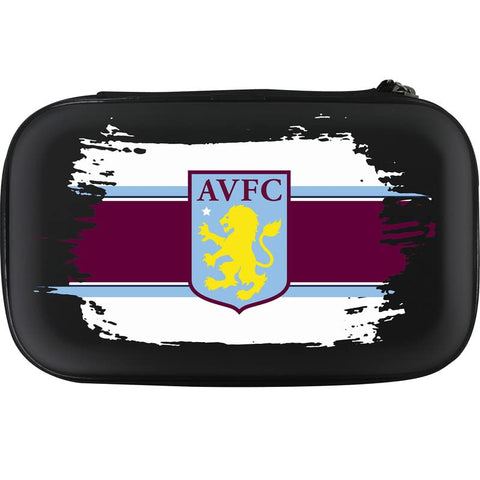 FOCO Officially Licensed Aston Villa Football Club Villans FC Dart Case Storage Wallet, White Stripe, Black (W483)