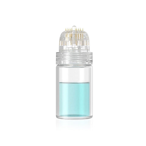 Hydra Needle 20 Derma Stamp Microneedling Pin Length 0.5 mm, Serum Applicator Bottle Reusable for Anti-aging Skin Care Hair Beard Growth Stimulation