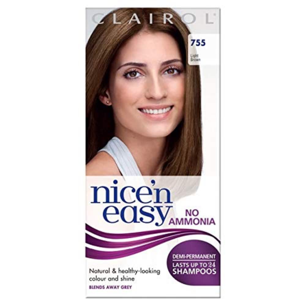 Clairol Nicen Easy No Ammonia Hair Dye, 755 Medium Light Brown