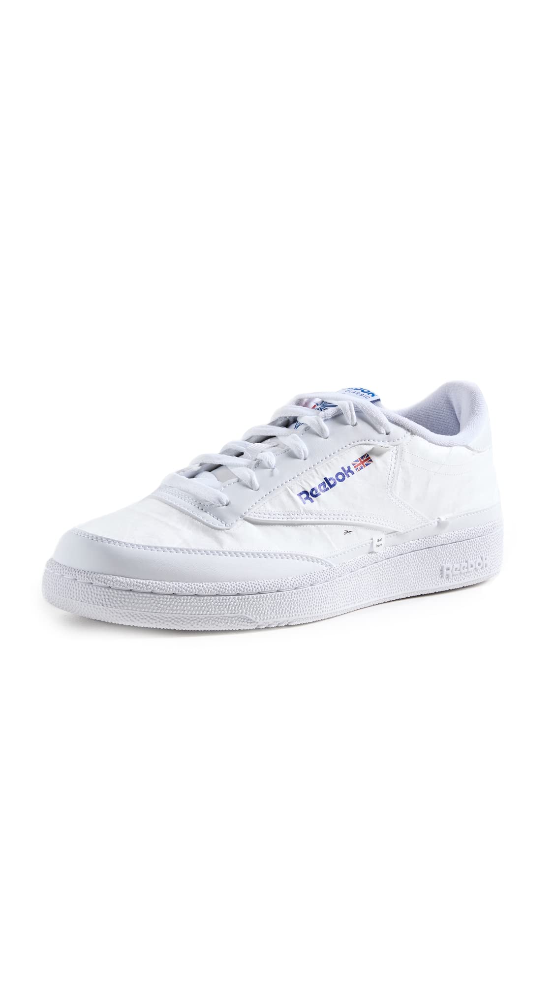 Reebok mens Club C 85,White/Vector Blue,10