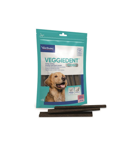 Virbac VEGGIEDENT VN100761 Snack Fresh Strips, L