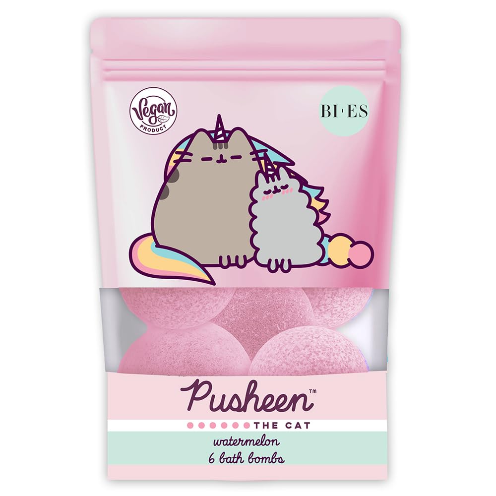 Pusheen The Cat Watermelon Bath Bomb for Kids,6x55g