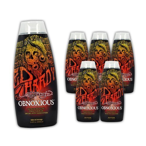 Lot 6 Ed Hardy Obnoxious Indoor Tanning Lotion Accelerator Bronzer Dark Tan Bed by Ed Hardy