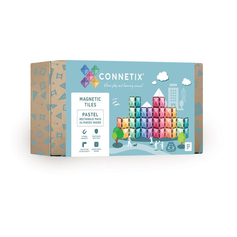 Connetix Pastel Rectangle Pack, 24 Pieces