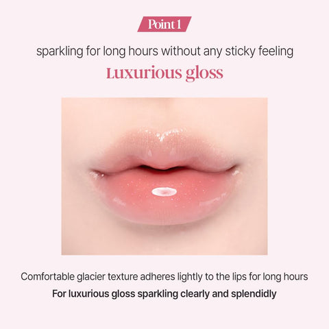 Espoir Couture Lip Gloss #1 Glacier | Luxurious Glossy Lip Oil | Volumizes & High-Shine Lip Gloss Plumper | Long-lating Radiance | Comfortable Adherence Non Sticky Lip Gloss | Korean Lip Makeup