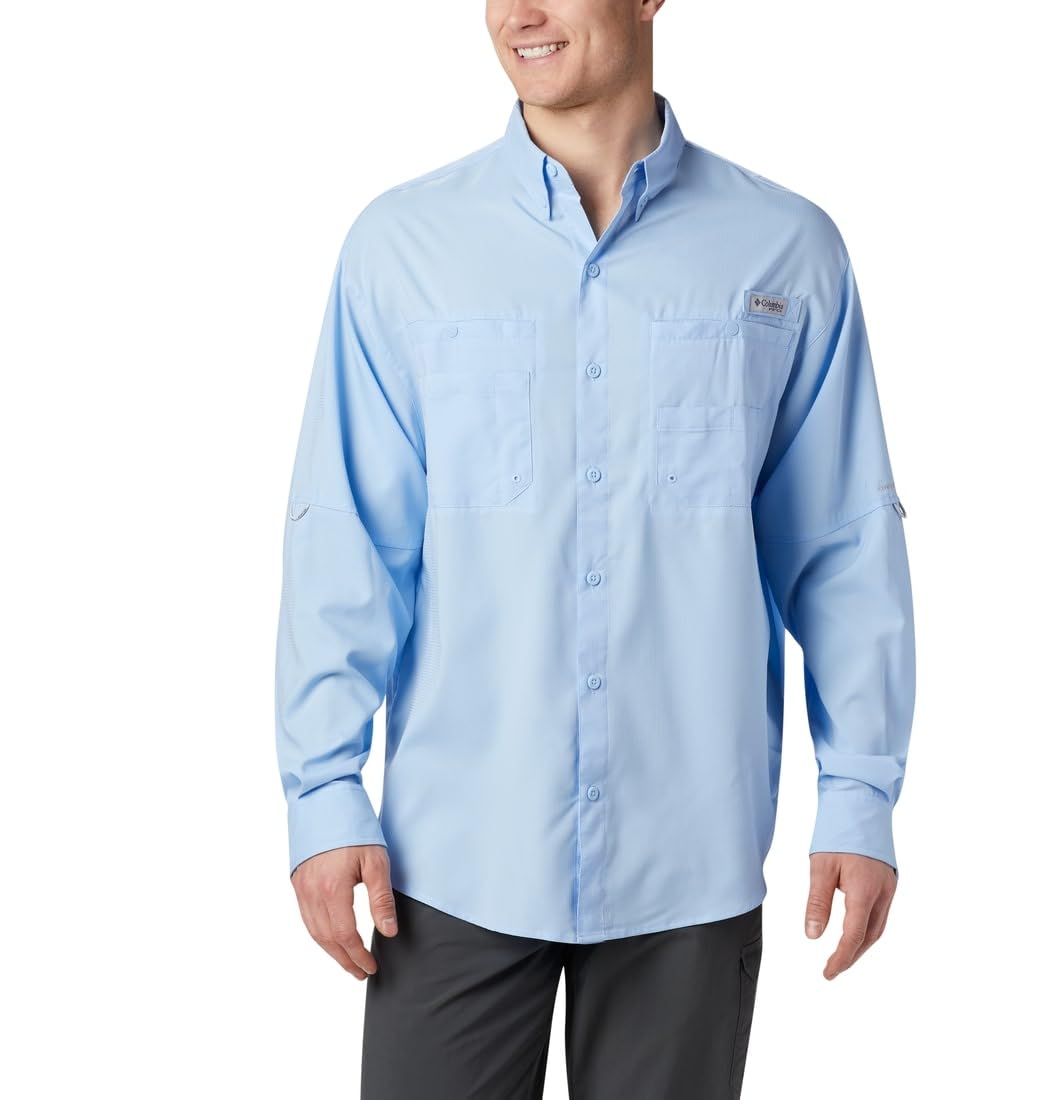 Columbia Men's Plus Tamiami II Long Sleeve Shirt, Sail - Small
