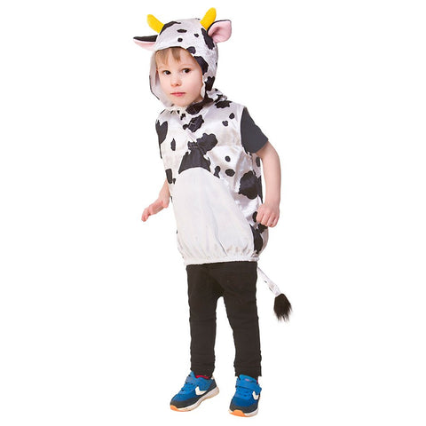Child/Kids Unisex Cow Animal Tabard Fancy Dress Costume (One Size 3-5 years)