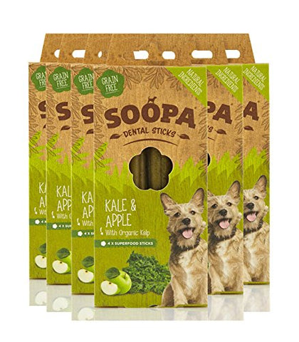 Soopa Dental Sticks Kale and Apple 6 Pack