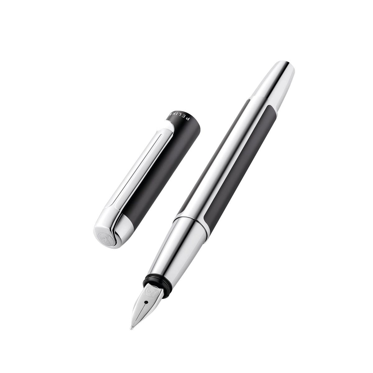 Pelikan Pura P40 Fountain Pen, Medium Nib, Anthracite, 1 Each
