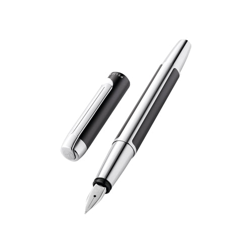 Pelikan Pura P40 Fountain Pen, Medium Nib, Anthracite, 1 Each