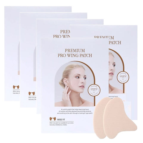 RiRe Premium Pro Wing UV Protection Golf Patch 5-Pairs Outdoor and Sports Activities, Golf, Hiking, Fishing, Climbing, Cycling, Centella Asiatica Extract Facial Sunscreen Patch, UV sun block patch