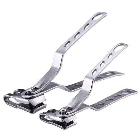 2 Pcs Stainless Steel Nail Clippers, 360 Degree Rotating Head Fingernail & Toenail Cutter Trimmer Tools for Personal Hand/Foot Care, Manicure and Pedicure