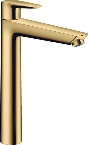hansgrohe 71717990 Talis E Single-Lever Washbasin Mixer Tap 240 Without Drain Fitting Look, Polished Gold Optic, spout Height 240 mm