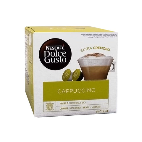 Nescafe Dolce Gusto for Nescafe Dolce Gusto Brewers, Cappuccino, 16-Count Capsules (Pack of 3)