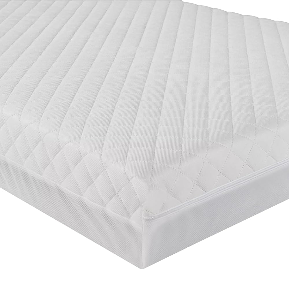 Night Comfort Extra Breathable Baby Toddler Cot Bed Mattress - Anti Allergy & Waterproof Zipped Removable Washable Cover -140 x 70 x 10 cm