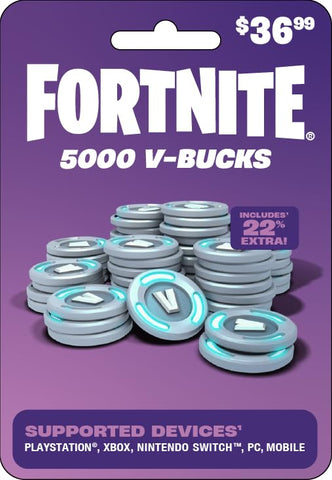 Fortnite V-Bucks Gift Card $36.99 (redeem at Fortnite.com/vbuckscard)