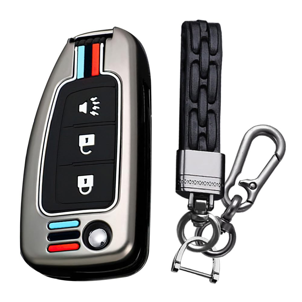 KUNIO Car Key Fob Cover Fit for Nissan Altima Rogue Pulsar Maxima Micra Murano Tiida Kicks Pathfinder Key Protective Cover Keychain TPU Key Holder Key Cover Horn B Black