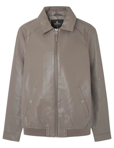 SPRINGFIELD Men's Faux leather jacket, SAND, L