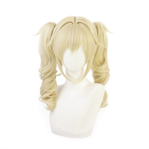 Anime Cosplay Wig Barbara Genshin Impact Wig Light Brownish Yellow Short Hair with Wig Cap for Women Comic Con, Cosplay show, Halloween