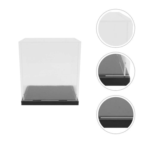 EXCEART Display Box Cover Large Glass Container Countertop Display Case Cube Organizer Stand Model Display Large Plastic Container - Display case Dome Acrylic Camera Obscura