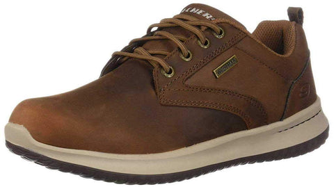 Skechers Men's Delson Antigo Oxfords, Dark Brown Leather, 11 UK
