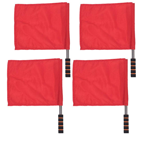 CLISPEED Outdoor Flag 4pcs Hand Flag Track and Field Events Referee Flag Sports Referee Flags Sports Training Flag Flag Referee Flag for Football Track and Field Red Football Flags