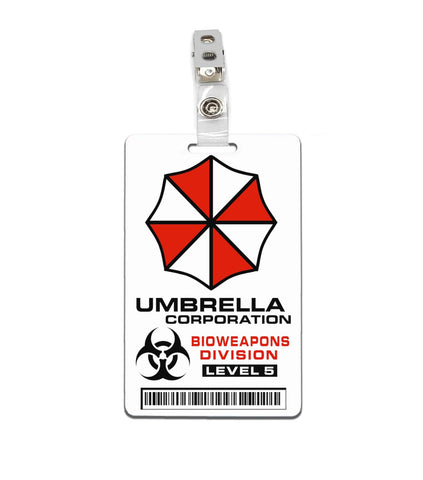 FIGHERO Resident Evil Umbrella Corporation Bioweapons Division Level 5 ID Badge PVC