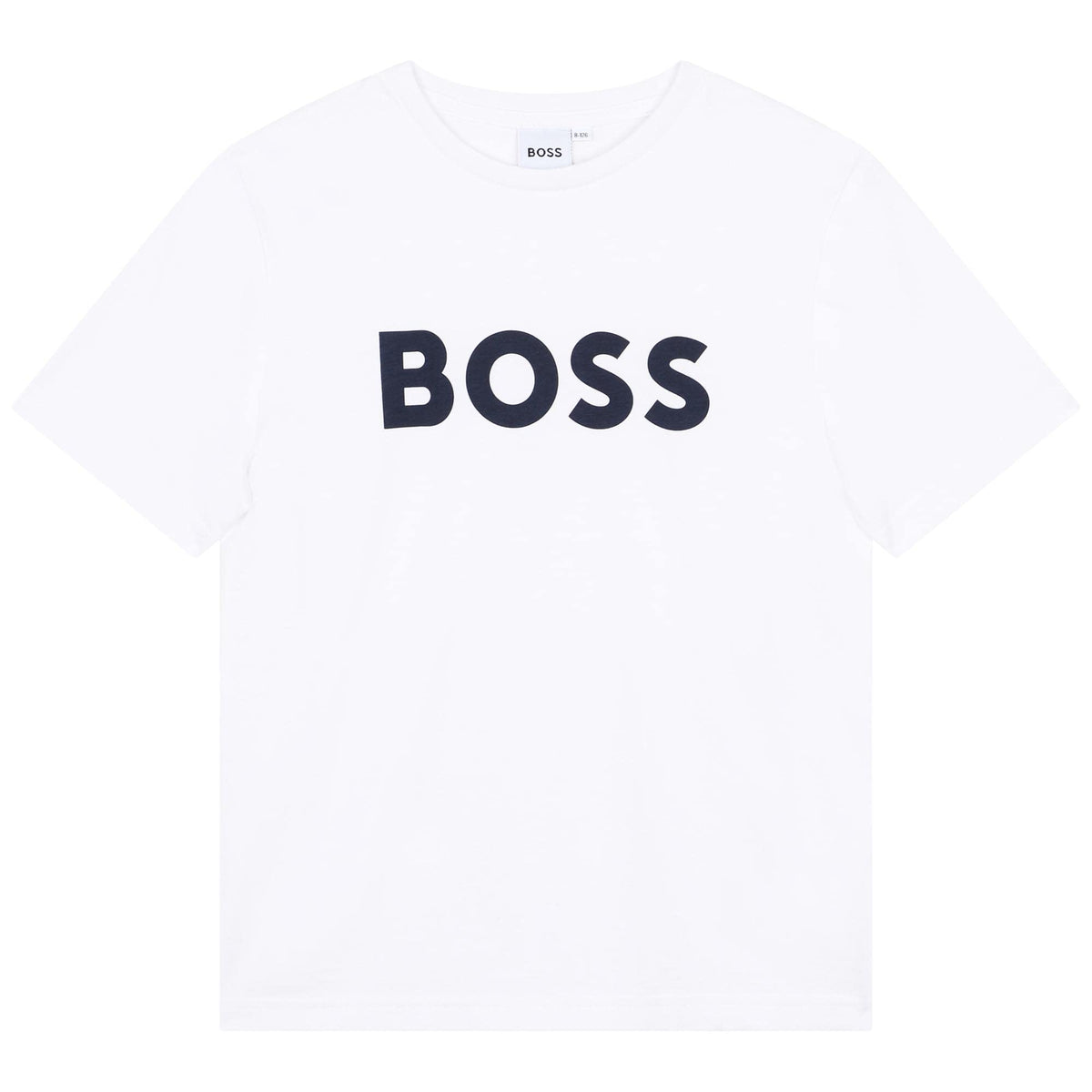 BOSS Boys Short Sleeve T-Shirt, White, 12Y, Front Logo