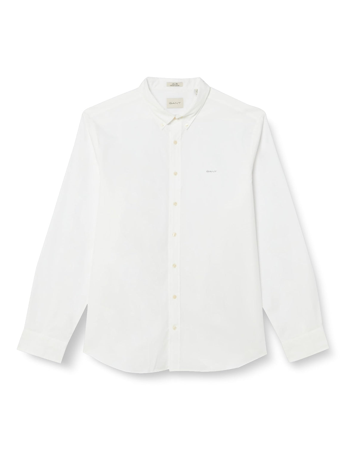 GANT Men's Slim Pinpoint Oxford Shirt Dress, White, S