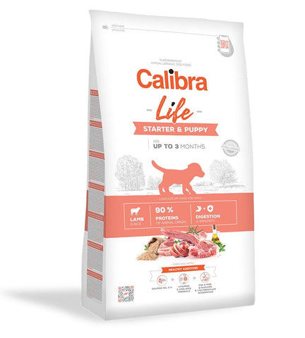 Calibra 106007 Dog Life Starter & Puppy Lamb 12 kg, 18/8 Stainless Steel