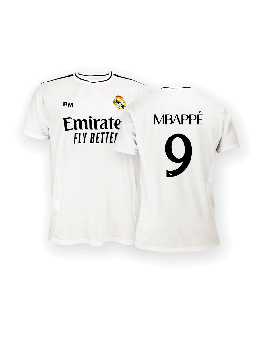 Real Madrid Home Shirt, Kit Season 24/25, MbappÃ©, 14 Years, Replica Jersey with Official License