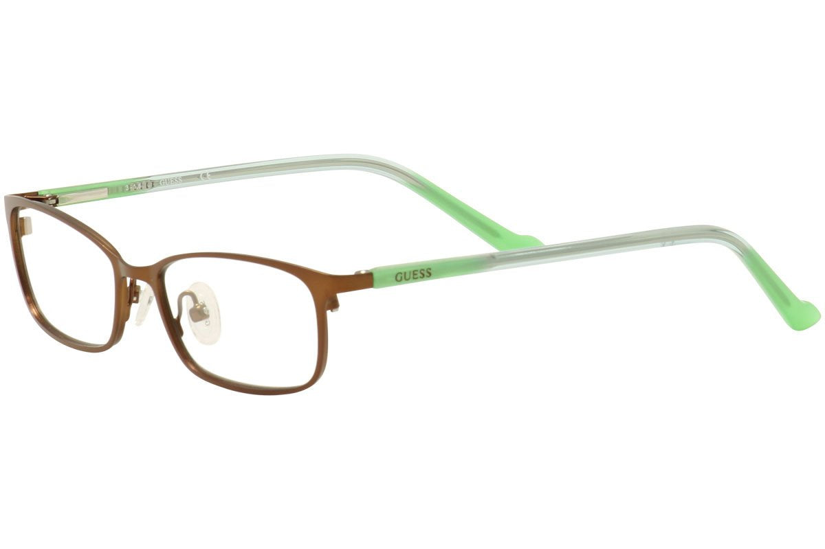 Guess GU9155 Eyeglass Frames - Matte Light Brown Frame, 48 mm Lens Diameter GU915548046