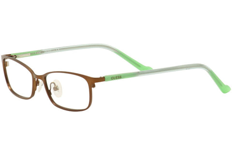 Guess GU9155 Eyeglass Frames - Matte Light Brown Frame, 48 mm Lens Diameter GU915548046
