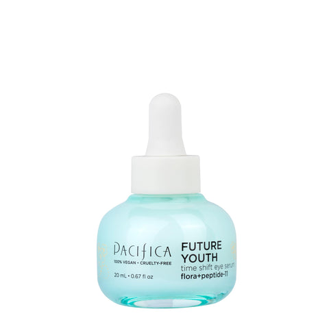 Pacifica Beauty, Future Youth Time Shift Eye Serum, Brighten Dark Circles, Improve Fine Lines, Ectoin, Lightweight, Fragrance Free, Hydrating, Youthful Skin, Firming, Vegan, Cruelty Free