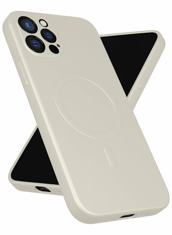 MOBILIUS for iPhone 12 Pro Max Case,[Soft Anti-Scratch Microfiber Lining][Compatible with MagSafe] Magnetic Shockproof Phone Case Designed for iPhone 12 Pro Max, White