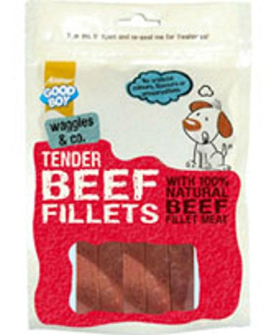 Good Boy Deli Treats Tender Beef Fillets Dog 90g pack of 10
