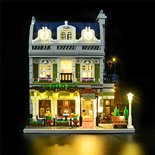 GEAMENT LED Light Kit for Creator Expert Parisian Restaurant - Compatible with 10243 Building Bricks Model (Model Set Not Included)