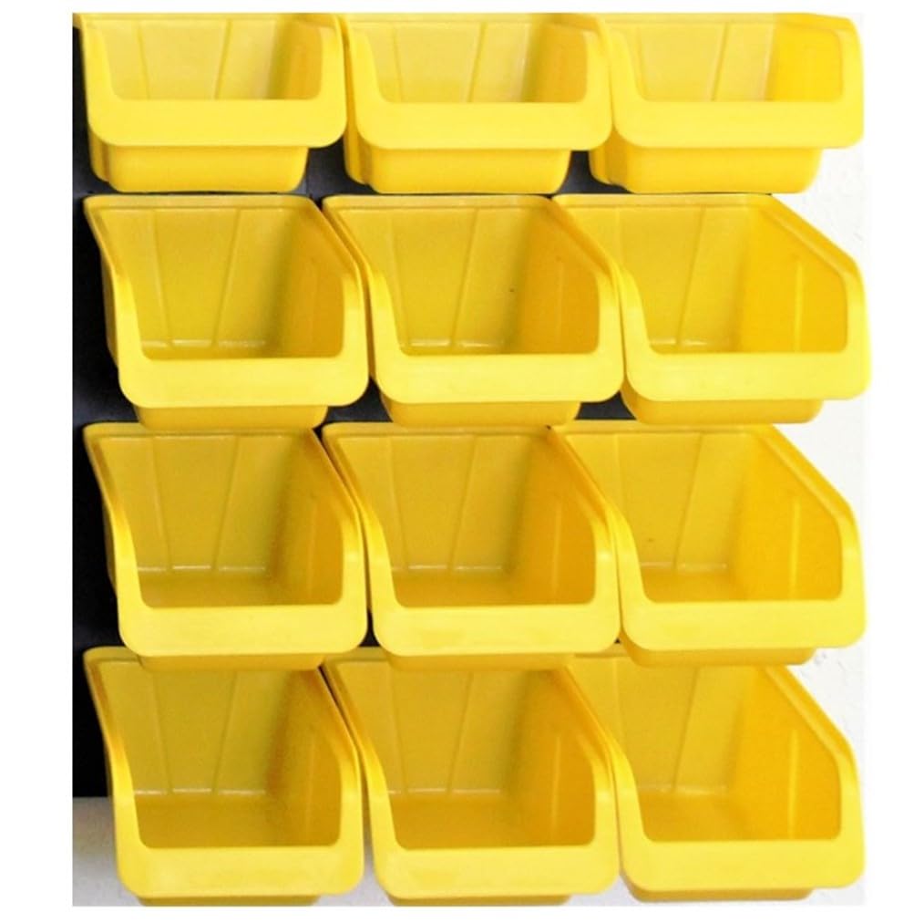 WallPeg Pegboard Bin Kit - Peg board Parts Storage Craft Organizer Basket 12 Bin Kit