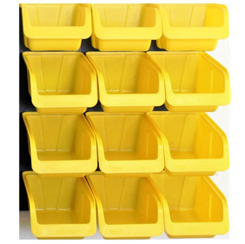 WallPeg Pegboard Bin Kit - Peg board Parts Storage Craft Organizer Basket 12 Bin Kit