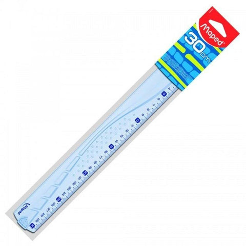 Maped Flat Ruler Geometric 300 mm Plastic Pack of 1
