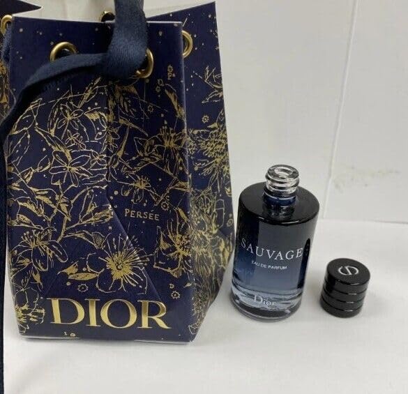 Dior Sauvage Eau de Parfum Splash Mini for Men, 0.34 Ounce / 10ml