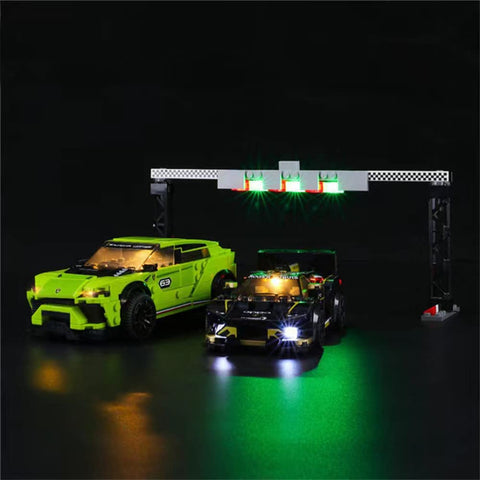 GEAMENT Light Kit Compatible with LEGO Lamborghini Urus ST-X & Huracan Super Trofeo EVO - for Speed Champions 76899 (Lego Set Not Included)