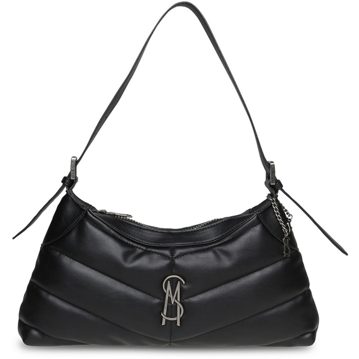 Steve Madden Womens Steve Madden GAL Quilted Shoulder Bag, Black, One Size US