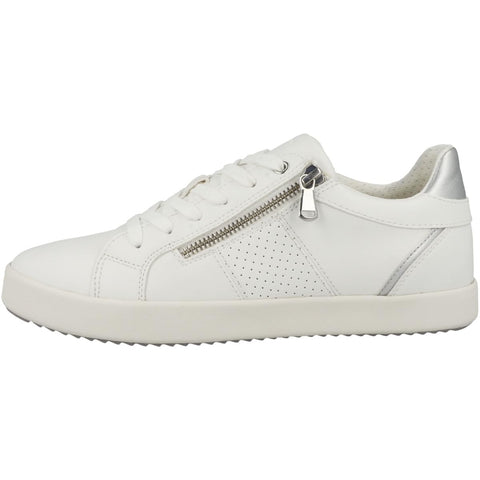 Geox Women's D Blomiee E Trainers, White Silver, 9