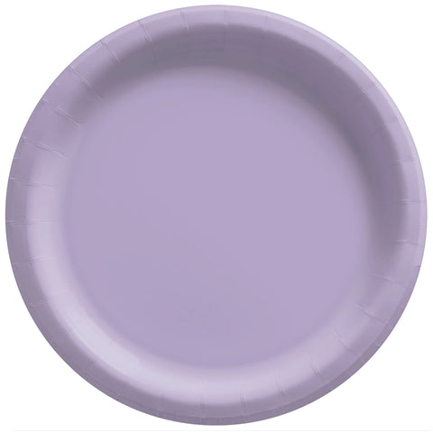 Amscan Lavender Big Party Pack Round Paper Plates - 6 3/4", 300 Ct